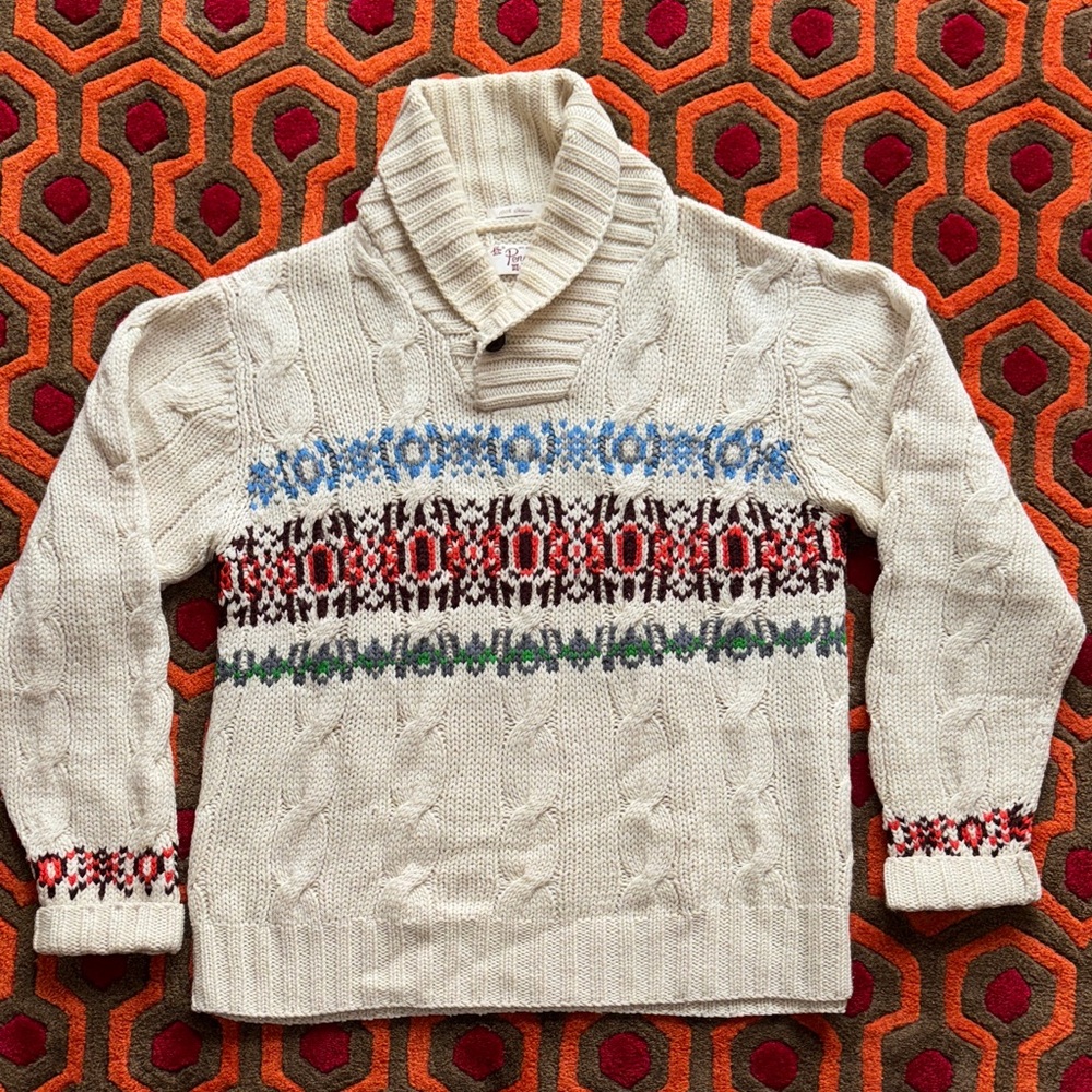 MAKE OFFER! Original Penguin Men's Patterned Fair Isle Sweater Merino Wool XL